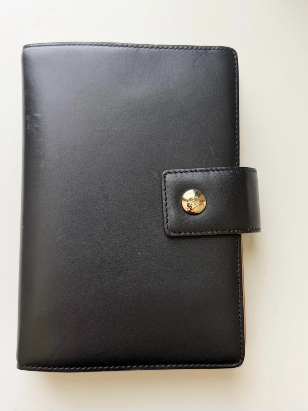 kate spade Black Leather Snap Wallet Organizer
